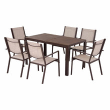 Load image into Gallery viewer, Gardeon 7PCS Outdoor Dining Set Patio Furniture Table and Chairs Garden Coffee