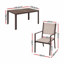 Load image into Gallery viewer, Gardeon 7PCS Outdoor Dining Set Patio Furniture Table and Chairs Garden Coffee