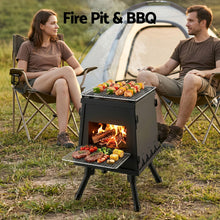 Load image into Gallery viewer, Grillz Fire Pit BBQ Portable Outdoor Fireplace Metal Camping Stove for Boiling Water, BBQ, Picnics