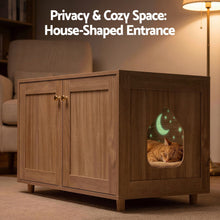 Load image into Gallery viewer, Artiss 2-In-1 Coffee Table Pet Cat House Wooden Side Table Storage Cabinet 80x50x55CM