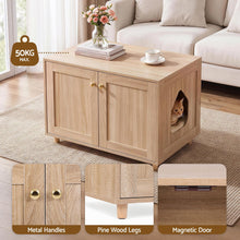 Load image into Gallery viewer, Artiss 2-In-1 Coffee Table Pet Cat House Wooden Side Table Storage Cabinet 80x50x55CM