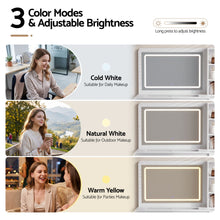 Load image into Gallery viewer, Artiss Dressing Table Makeup Vanity Desk LED Mirror Drawers Charging Station Curved Edge White