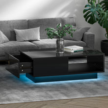 Load image into Gallery viewer, Artiss Coffee Table Led Lights Black