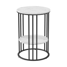 Load image into Gallery viewer, Coffee Table 2-Tier Round Marble Effect