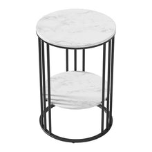 Load image into Gallery viewer, Coffee Table 2-Tier Round Marble Effect