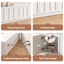 Load image into Gallery viewer, Artiss 180cm TV Unit Entertainment Cabinet Fluted Style Cable Management White