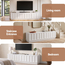 Load image into Gallery viewer, Artiss 180cm TV Unit Entertainment Cabinet Fluted Style Cable Management White