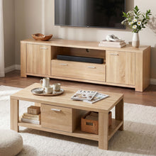 Load image into Gallery viewer, Artiss TV Unit & Coffee Table Set Storage Drawer Pine