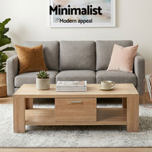 Load image into Gallery viewer, Artiss TV Unit & Coffee Table Set Storage Drawer Pine