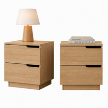 Load image into Gallery viewer, Bedside Table 2 Drawers Nightstand Pine
