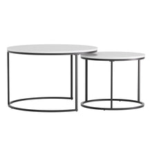 Load image into Gallery viewer, Artiss Nesting Coffee Table Set of 2 Marble Effect