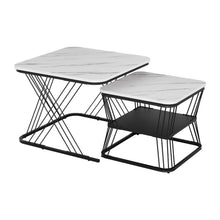 Load image into Gallery viewer, Artiss Nesting Coffee Table Set of 2 Marble Effect