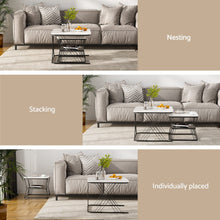 Load image into Gallery viewer, Artiss Nesting Coffee Table Set of 2 Marble Effect