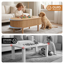 Load image into Gallery viewer, Artiss Lift Top Coffee Table Fluted Centre Table with Hidden Storage Oval 100cm