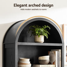 Load image into Gallery viewer, Buffet Sideboard Cabinet Pantry 180CM Arched Storage Bookshelf Black