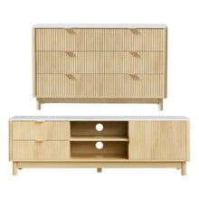 Load image into Gallery viewer, Artiss TV Unit & Chest of Drawers Set Solid Wood Legs Pine