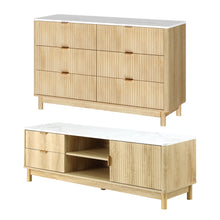 Load image into Gallery viewer, Artiss TV Unit & Chest of Drawers Set Solid Wood Legs Pine