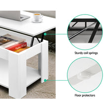 Load image into Gallery viewer, Artiss Coffee Table Lift-top Coffee Table White