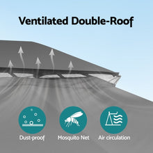 Load image into Gallery viewer, Gazebo 3x4m Canopy Outdoor Steel Frame Patio Tent Curtains Marquee Grey