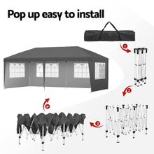 Load image into Gallery viewer, Gazebo 3x6m Pop Up Marquee Wedding Party Outdoor Camping Canopy Grey