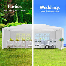 Load image into Gallery viewer, Gazebo 3x6m Marquee Wedding Party Tent Outdoor Camping Side Wall Canopy 6 Panel White