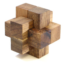 Load image into Gallery viewer, Brainteaser wooden puzzles set of 4 in a gift box.