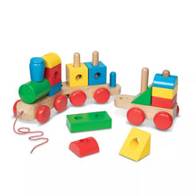 Load image into Gallery viewer, Train 3 section puzzle blocks wooden train