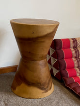 Load image into Gallery viewer, Side table, drinks table hourglass shaped carved from wood or stool bedside side MG2