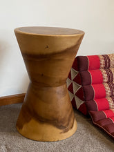 Load image into Gallery viewer, Side table, drinks table hourglass shaped carved from wood or stool bedside side MG2