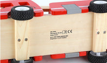 Load image into Gallery viewer, Play Fire truck toy wooden  with ladder and firemen Fire engine Red 3 years +