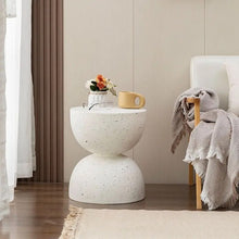 Load image into Gallery viewer, Tablua Australia 42cm Terrazzo Side Table Stool Speckle White Outdoor Side Table or Garden Stool