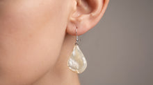 Load image into Gallery viewer, Real Orchid Petal Earrings – Vibrant Purple & Blue Resin
