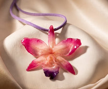 Load image into Gallery viewer, Pink Catalina Orchid Real Flower Necklace_CT M Pink