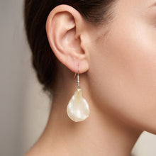 Load image into Gallery viewer, Real Flower Orchid Petal Earrings – Vibrant White Flower Botanical