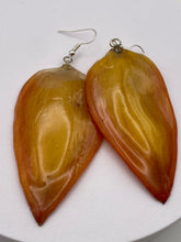 Load image into Gallery viewer, Real Orchid Petal Earrings – Vibrant Purple & Blue Resin