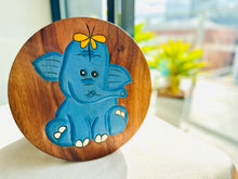 Load image into Gallery viewer, Children's furniture Stool Blue Baby ELEPHANT for Toddlers Step sitting Stool.