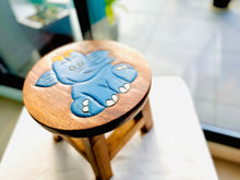 Load image into Gallery viewer, Children's furniture Stool Blue Baby ELEPHANT for Toddlers Step sitting Stool.