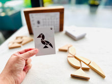 Load image into Gallery viewer, Logic Tangram Set with Play Cards Wooden Puzzle Game