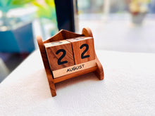 Load image into Gallery viewer, Wooden Desk Calendar-Retro vintage wall calendar