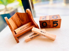 Load image into Gallery viewer, Wooden Desk Calendar-Retro vintage wall calendar