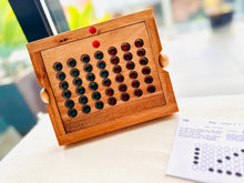 Load image into Gallery viewer, 4 IN A ROW GAME Connect four board game with marbles-ready for travel.