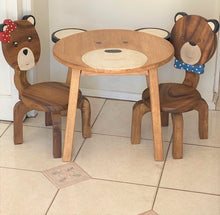 Load image into Gallery viewer, Children's furniture Bear Table -natural wood handmade and solid build