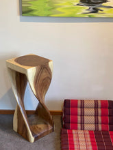 Load image into Gallery viewer, Side table wood 76cm Single Twist Acacia Wood Side Table, Corner Table, Bar stool Clear Finish