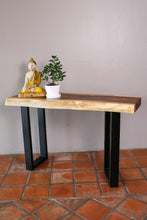 Load image into Gallery viewer, Console Table Live Edge Raintree Wood 100 cm
