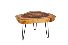 Load image into Gallery viewer, Round Raintree Wood Live Edge Coffee Table