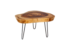 Load image into Gallery viewer, Round Raintree Wood Live Edge Coffee Table
