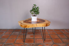 Load image into Gallery viewer, Round Raintree Wood Live Edge Coffee Table