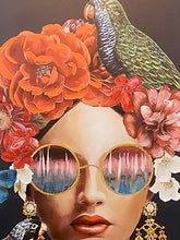 Load image into Gallery viewer, Wall art canvas framed print 60 x 90 cm Floral Dahlia