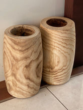 Load image into Gallery viewer, Wooden Stool or Pot Holder Side table- set of 2 (TWO Pots)