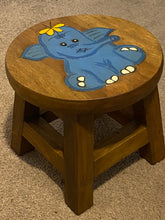 Load image into Gallery viewer, Children's furniture Stool Blue Baby ELEPHANT for Toddlers Step sitting Stool.